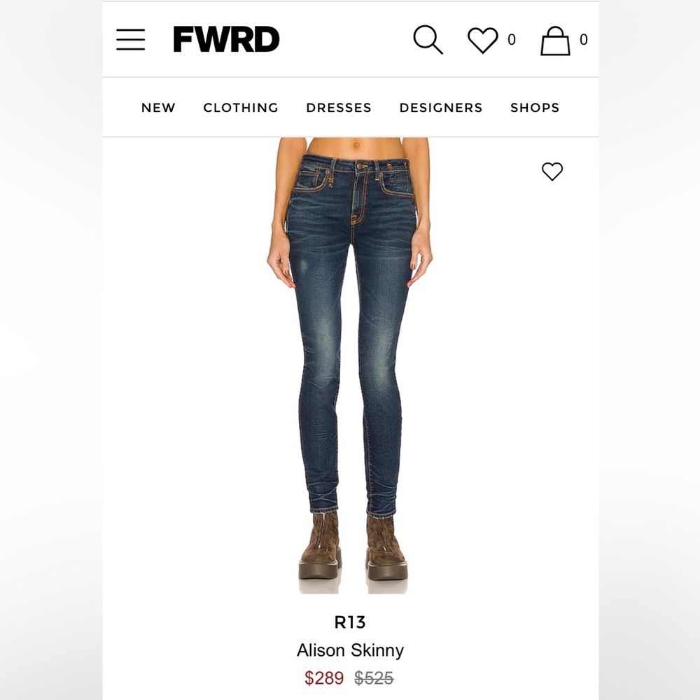 R13 Alison Crop Jeans